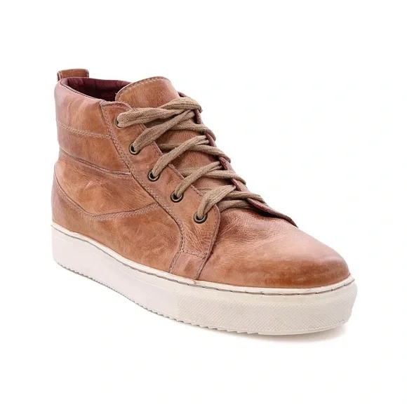 BED STU ROSSELA TAN RUSTIC HIGH TOP LEATHER SNEAKER MADE IN LEON, MEXICO SIZE 9 - Picture 3 of 13